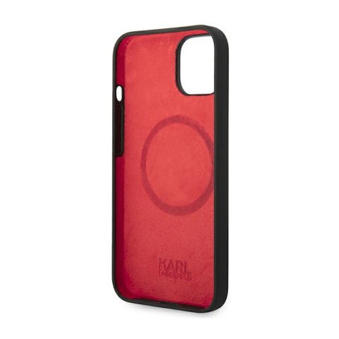 Karl Lagerfeld Silicone Plaque Magsafe - Etui iPhone 14 (czarny) Karl Lagerfeld Silicone Plaque Magsafe - Etui iPhone 14 (czarny)