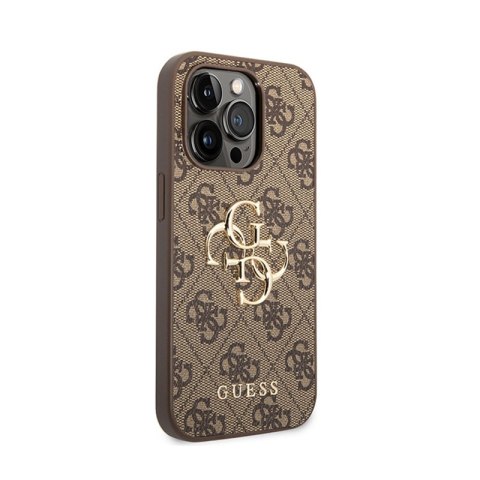 Guess 4G Big Metal Logo - Etui iPhone 15 Pro Max (brązowy) Guess 4G Big Metal Logo - Etui iPhone 15 Pro Max (brązowy)