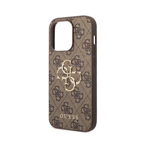 Guess 4G Big Metal Logo - Etui iPhone 15 Pro Max (brązowy) Guess 4G Big Metal Logo - Etui iPhone 15 Pro Max (brązowy)
