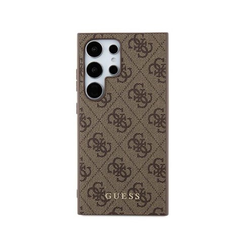 Guess 4G Metal Gold Logo - Etui Samsung Galaxy S24 Ultra (brązowy) Guess 4G Metal Gold Logo - Etui Samsung Galaxy S24 Ultra (brązowy)