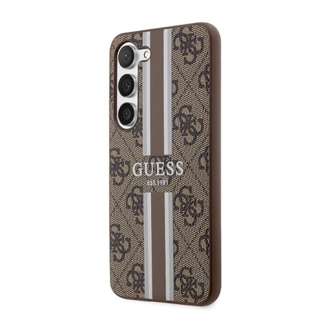 Guess 4G Printed Stripe - Etui Samsung Galaxy S23 (brązowy) Guess 4G Printed Stripe - Etui Samsung Galaxy S23 (brązowy)
