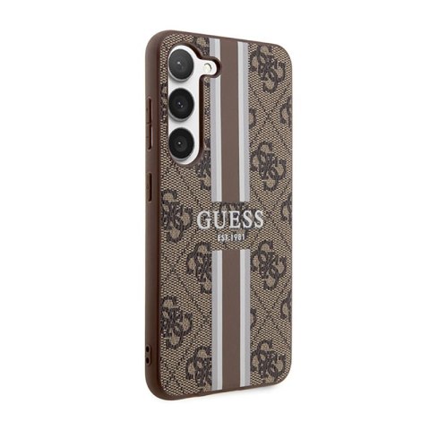 Guess 4G Printed Stripe - Etui Samsung Galaxy S23 (brązowy) Guess 4G Printed Stripe - Etui Samsung Galaxy S23 (brązowy)
