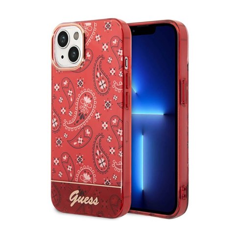 Guess Bandana Paisley - Etui iPhone 14 Plus (czerwony) Guess Bandana Paisley - Etui iPhone 14 Plus (czerwony)