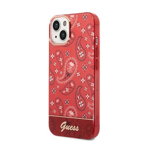Guess Bandana Paisley - Etui iPhone 14 Plus (czerwony) Guess Bandana Paisley - Etui iPhone 14 Plus (czerwony)