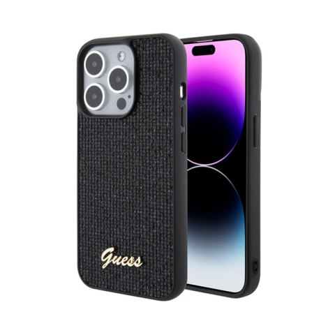 Guess Disco Metal Script - Etui iPhone 15 Pro (czarny) Guess Disco Metal Script - Etui iPhone 15 Pro (czarny)