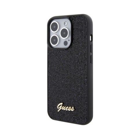 Guess Disco Metal Script - Etui iPhone 15 Pro (czarny) Guess Disco Metal Script - Etui iPhone 15 Pro (czarny)