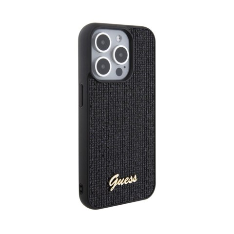 Guess Disco Metal Script - Etui iPhone 15 Pro (czarny) Guess Disco Metal Script - Etui iPhone 15 Pro (czarny)