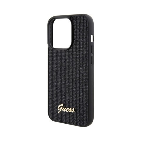 Guess Disco Metal Script - Etui iPhone 15 Pro (czarny) Guess Disco Metal Script - Etui iPhone 15 Pro (czarny)