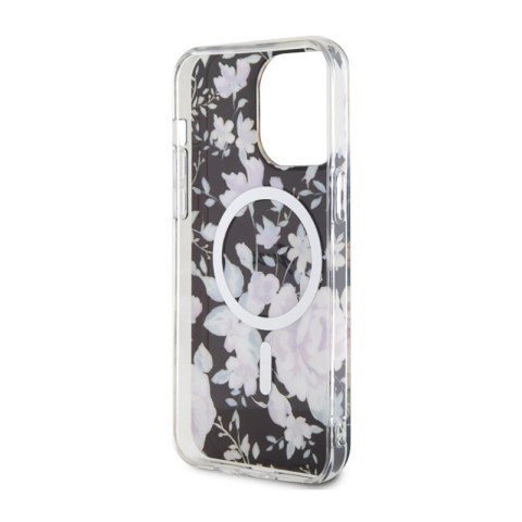 Guess Flower MagSafe - Etui iPhone 14 Pro Max (Czarny) Guess Flower MagSafe - Etui iPhone 14 Pro Max (Czarny)