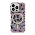Guess Flower MagSafe - Etui iPhone 14 Pro Max (Różowy)