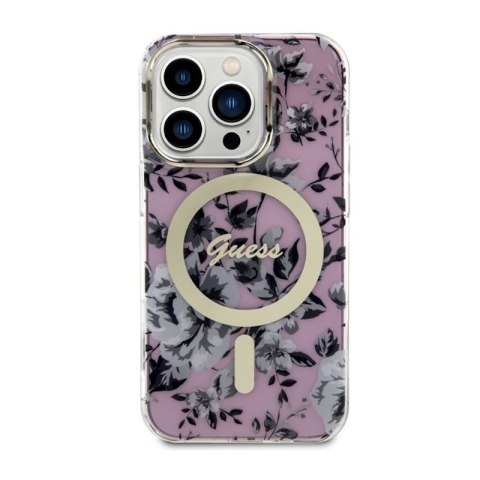 Guess Flower MagSafe - Etui iPhone 14 Pro Max (Różowy) Guess Flower MagSafe - Etui iPhone 14 Pro Max (Różowy)