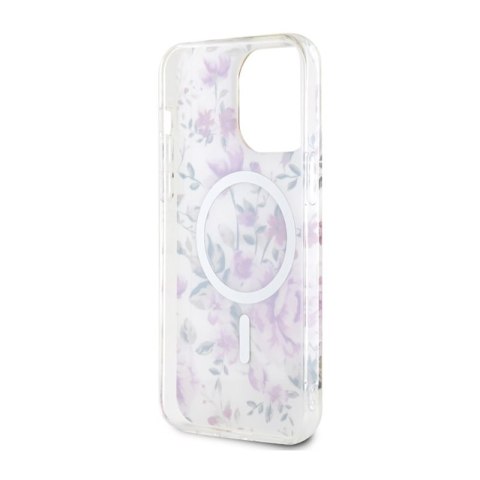 Guess Flower MagSafe - Etui iPhone 14 Pro (Przezroczysty) Guess Flower MagSafe - Etui iPhone 14 Pro (Przezroczysty)