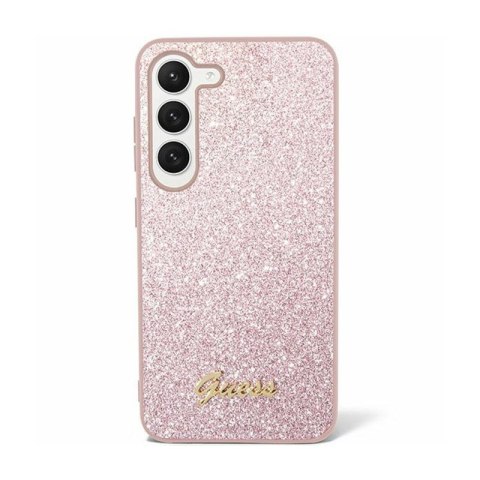 Guess Glitter Flakes Metal Logo Case - Etui Samsung Galaxy S24+ (różowy) Guess Glitter Flakes Metal Logo Case - Etui Samsung Galaxy S24+ (różowy)