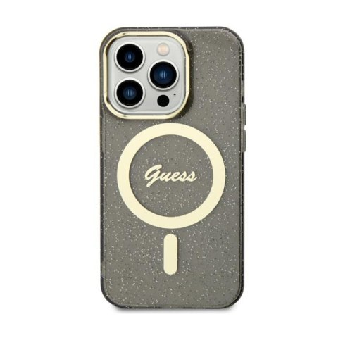 Guess Glitter Gold MagSafe - Etui iPhone 11 (Czarny) Guess Glitter Gold MagSafe - Etui iPhone 11 (Czarny)
