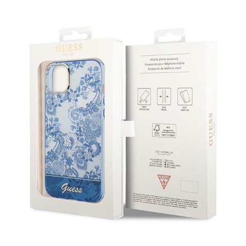 Guess Porcelain Collection - Etui iPhone 14 Plus (niebieski) Guess Porcelain Collection - Etui iPhone 14 Plus (niebieski)