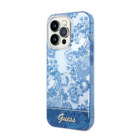 Guess Porcelain Collection - Etui iPhone 14 Pro (niebieski) Guess Porcelain Collection - Etui iPhone 14 Pro (niebieski)
