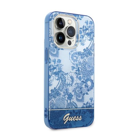 Guess Porcelain Collection - Etui iPhone 14 Pro (niebieski) Guess Porcelain Collection - Etui iPhone 14 Pro (niebieski)