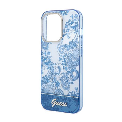 Guess Porcelain Collection - Etui iPhone 14 Pro (niebieski) Guess Porcelain Collection - Etui iPhone 14 Pro (niebieski)