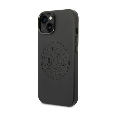 Karl Lagerfeld Leather Perforated Logo Case - Etui iPhone 14 Plus (czarny) Karl Lagerfeld Leather Perforated Logo Case - Etui iPhone 14 Plus (czarny)
