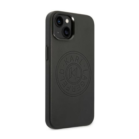 Karl Lagerfeld Leather Perforated Logo Case - Etui iPhone 14 Plus (czarny) Karl Lagerfeld Leather Perforated Logo Case - Etui iPhone 14 Plus (czarny)