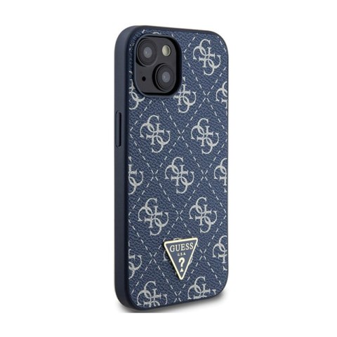 Guess 4G Triangle Metal Logo - Etui iPhone 15 Plus (niebieski) Guess 4G Triangle Metal Logo - Etui iPhone 15 Plus (niebieski)