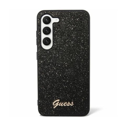 Guess Glitter Flakes Metal Logo Case - Etui Samsung Galaxy S24 (czarny) Guess Glitter Flakes Metal Logo Case - Etui Samsung Galaxy S24 (czarny)