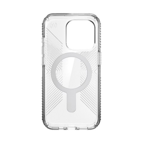 Speck Presidio Perfect-Clear Grip ClickLock & MagSafe - Etui iPhone 15 Pro (Clear / Chrome Finish / Serene Silver) Speck Presidio Perfect-Clear Grip ClickLock & MagSafe - Etui iPhone 15 Pro (Clear / Chrome Finish / Serene Silver)