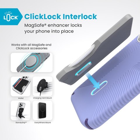 Speck Presidio2 Grip ClickLock & MagSafe - Etui iPhone 16 Pro (Future Lavender / Cassis Purple / White) Speck Presidio2 Grip ClickLock & MagSafe - Etui iPhone 16 Pro (Future Lavender / Cassis Purple / White)