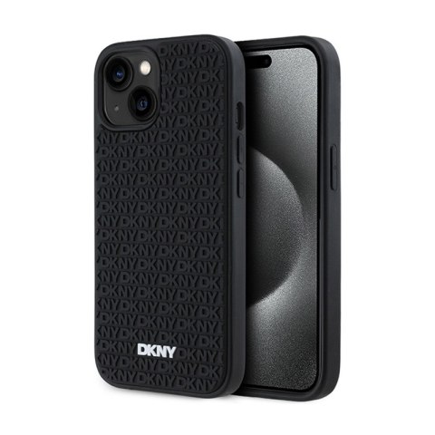 DKNY 3D Rubber Repeat Pattern - Etui iPhone 15 Plus (czarny) DKNY 3D Rubber Repeat Pattern - Etui iPhone 15 Plus (czarny)