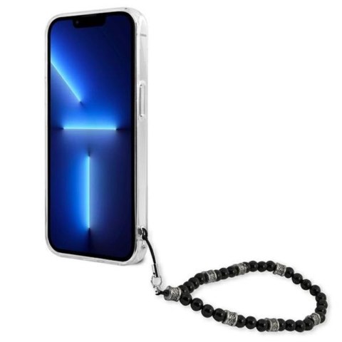 Guess Black Pearl Strap - Etui iPhone 13 Pro (przezroczysty) Guess Black Pearl Strap - Etui iPhone 13 Pro (przezroczysty)