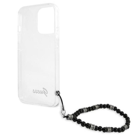 Guess Black Pearl Strap - Etui iPhone 13 Pro (przezroczysty) Guess Black Pearl Strap - Etui iPhone 13 Pro (przezroczysty)
