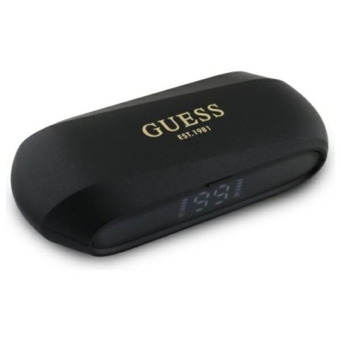 Guess Elongated Metalic Printed Logo - Słuchawki Bluetooth TWS + etui ładujące (czarny) Guess Elongated Metalic Printed Logo - Słuchawki Bluetooth TWS + etui ładujące (czarny)