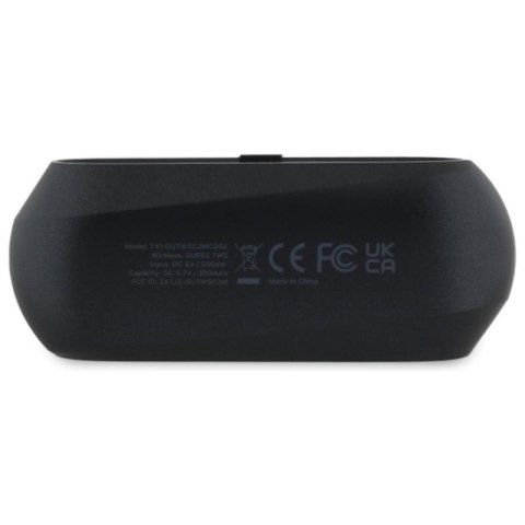 Guess Elongated Metalic Printed Logo - Słuchawki Bluetooth TWS + etui ładujące (czarny) Guess Elongated Metalic Printed Logo - Słuchawki Bluetooth TWS + etui ładujące (czarny)