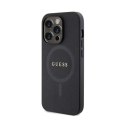 Guess Saffiano MagSafe - Etui iPhone 14 Pro (czarny)