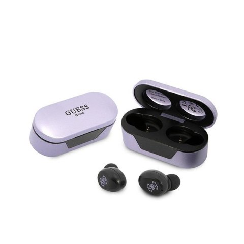 Guess True Wireless Earphones BT5.0 5H - Słuchawki TWS + etui ładujące (fioletowy) Guess True Wireless Earphones BT5.0 5H - Słuchawki TWS + etui ładujące (fioletowy)