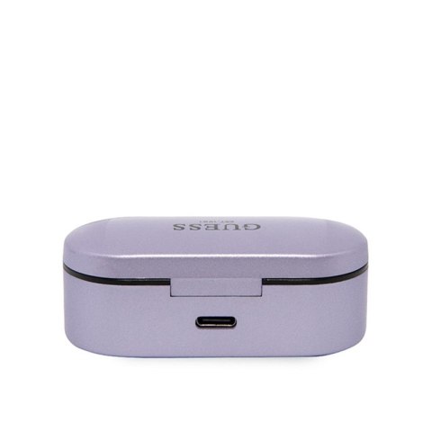 Guess True Wireless Earphones BT5.0 5H - Słuchawki TWS + etui ładujące (fioletowy) Guess True Wireless Earphones BT5.0 5H - Słuchawki TWS + etui ładujące (fioletowy)