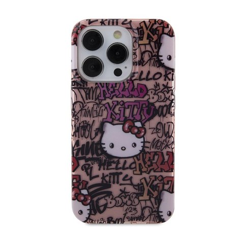 Hello Kitty IML Tags Graffiti - Etui iPhone 15 Pro Max (różowy) Hello Kitty IML Tags Graffiti - Etui iPhone 15 Pro Max (różowy)