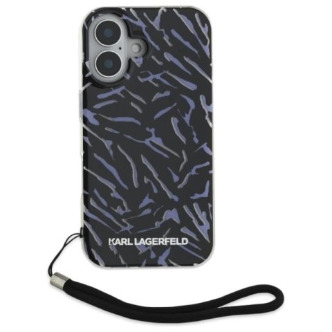 Karl Lagerfeld Zebra With Cord - Etui iPhone 16 Plus (fioletowy) Karl Lagerfeld Zebra With Cord - Etui iPhone 16 Plus (fioletowy)