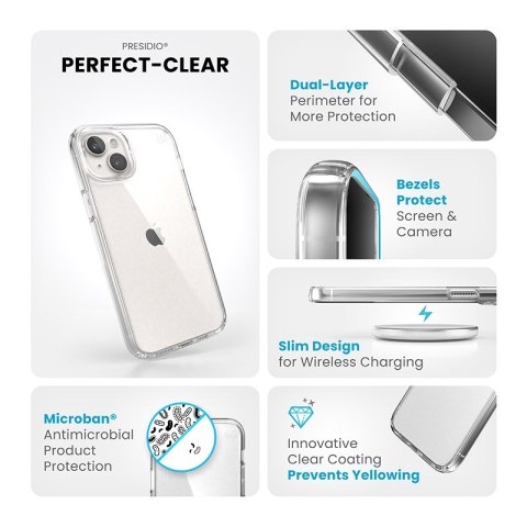 Speck Presidio Perfect-Clear - Etui iPhone 15 Plus / iPhone 14 Plus (Clear) Speck Presidio Perfect-Clear - Etui iPhone 15 Plus / iPhone 14 Plus (Clear)