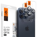 Spigen Optik Pro GLAS.TR EZ Fit Camera Protector 2-Pack - Szkło ochronne na obiektyw do iPhone 15 Pro / 15 Pro Max / iPhone 14 P