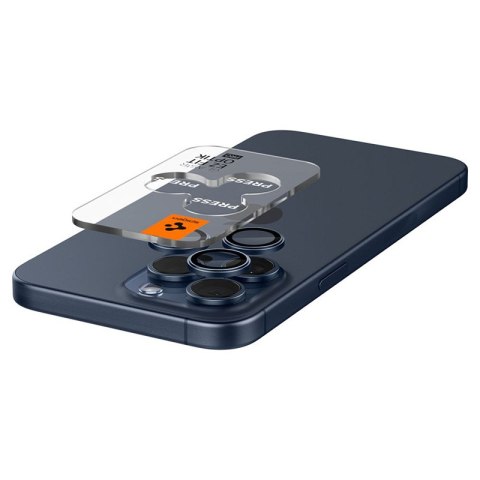 Spigen Optik Pro GLAS.TR EZ Fit Camera Protector 2-Pack - Szkło ochronne na obiektyw do iPhone 15 Pro / 15 Pro Max / iPhone 14 P Spigen Optik Pro GLAS.TR EZ Fit Camera Protector 2-Pack - Szkło ochronne na obiektyw do iPhone 15 Pro / 15 Pro Max / iPhone 14 P