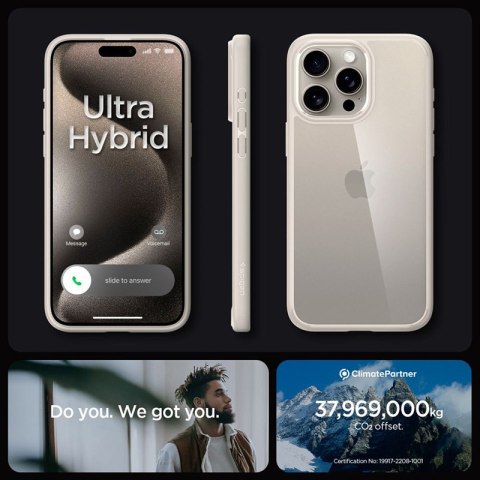 Spigen Ultra Hybrid - Etui do iPhone 15 Pro Max (Natural Titanium) Spigen Ultra Hybrid - Etui do iPhone 15 Pro Max (Natural Titanium)
