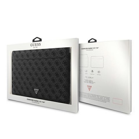 Guess 4G Uptown Triangle Logo Sleeve - Etui na notebooka 13" / 14" (czarny) Guess 4G Uptown Triangle Logo Sleeve - Etui na notebooka 13" / 14" (czarny)