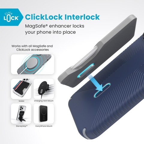 Speck Presidio2 Grip ClickLock & MagSafe - Etui iPhone 16 Pro Max (Coastal Blue / Dust Grey / White) Speck Presidio2 Grip ClickLock & MagSafe - Etui iPhone 16 Pro Max (Coastal Blue / Dust Grey / White)