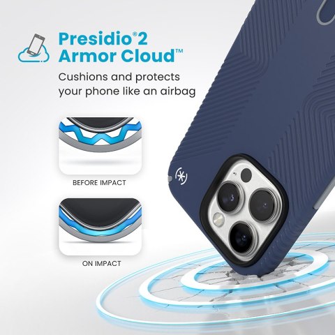 Speck Presidio2 Grip ClickLock & MagSafe - Etui iPhone 16 Pro Max (Coastal Blue / Dust Grey / White) Speck Presidio2 Grip ClickLock & MagSafe - Etui iPhone 16 Pro Max (Coastal Blue / Dust Grey / White)
