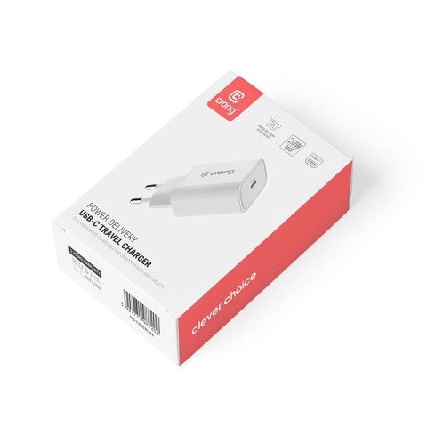 Crong USB-C Travel Charger - Ładowarka sieciowa USB-C Power Delivery 20W (biały) Crong USB-C Travel Charger - Ładowarka sieciowa USB-C Power Delivery 20W (biały)