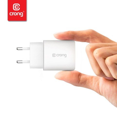 Crong USB-C Travel Charger - Ładowarka sieciowa USB-C Power Delivery 20W (biały) Crong USB-C Travel Charger - Ładowarka sieciowa USB-C Power Delivery 20W (biały)