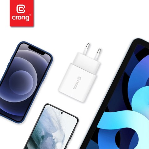Crong USB-C Travel Charger - Ładowarka sieciowa USB-C Power Delivery 20W (biały) Crong USB-C Travel Charger - Ładowarka sieciowa USB-C Power Delivery 20W (biały)