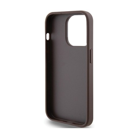 Guess 4G Metal Gold Logo - Etui iPhone 15 Pro (brązowy) Guess 4G Metal Gold Logo - Etui iPhone 15 Pro (brązowy)