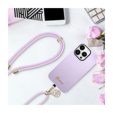 Guess CBDY Cord Nylon 4G Metal Charm - Uniwersalny pasek do telefonu (liliowy) Guess CBDY Cord Nylon 4G Metal Charm - Uniwersalny pasek do telefonu (liliowy)